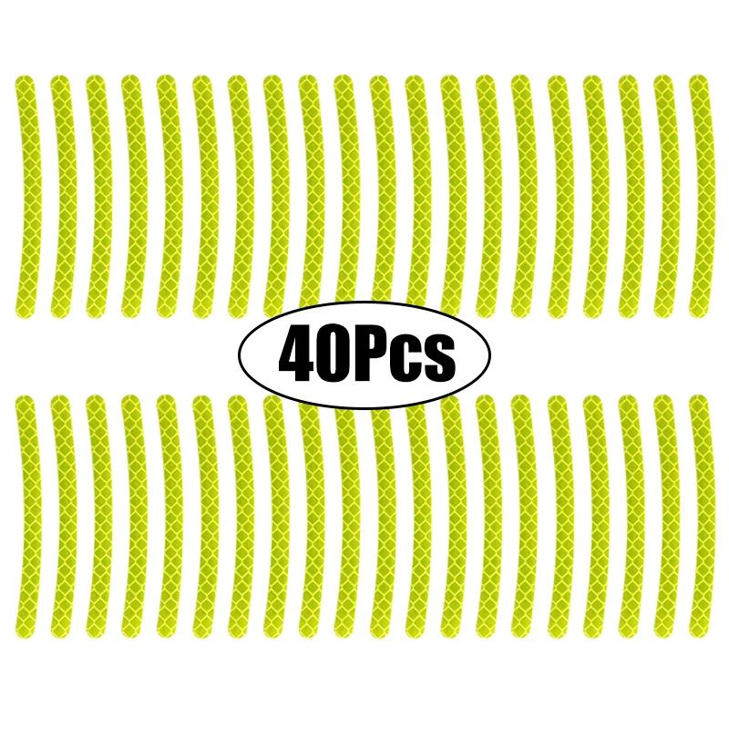 Car Wheel Hub Reflective Stickers Cars Motorcycle Stripe Tape Decorative Stickers Car Decal Auto Exterior Accessories 20-60Pcs