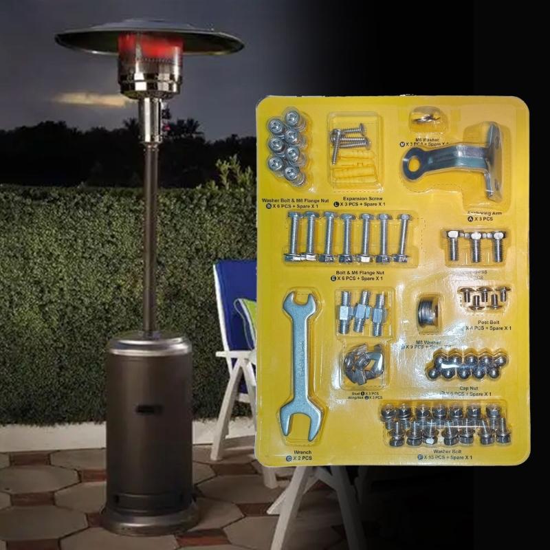 652F Outdoor Replacement Part Bolt Nut Set Patio Heater Accessories Round Umbrella
