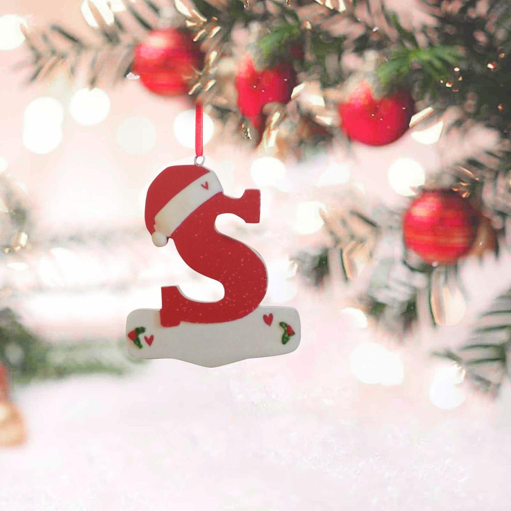 Christmas Tree Decoration Pendant Personalized Christmas 26 Letter Ornaments