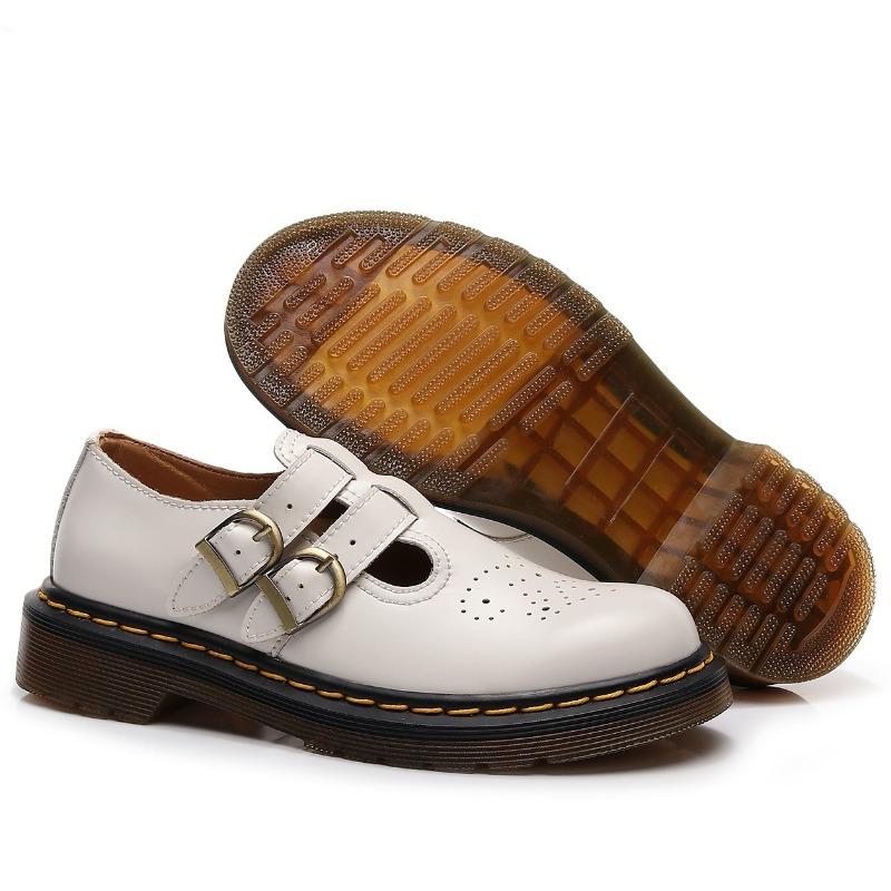 Lei Yu Mary Jane Shoes Genuine Leather Low-top Small Leather Shoes Women's Fashion British Student Casual Shoes