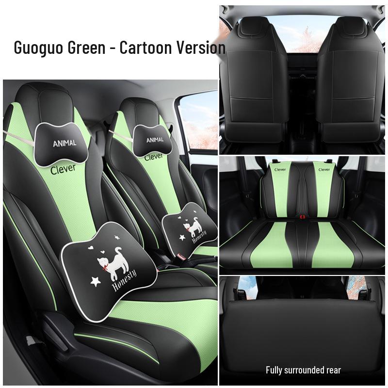 Coway Perforated Leather Car Seat Cushion for All Seasons - Full Surround & Compatible with Electric Seats