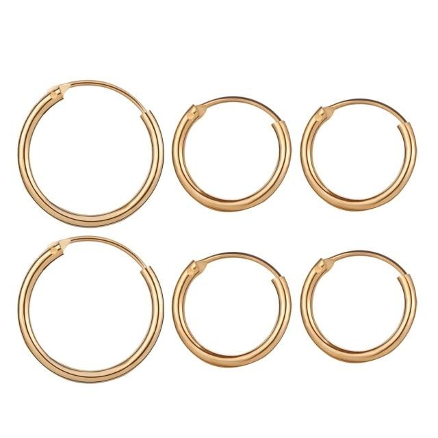 Gold Hoop Earring for Women Fashion Black Silver Color Punk Ear Rings Men Circle Earrings Hoops Hip Hop Jewelry Unisex
