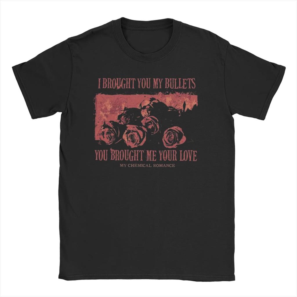 My Chemical RoUnisexce  MCR Band graphic Vintage Unisexs TShirt Unisex ONeck 100Cotton Short Sleeve Oversized Y2k Popular New Tee