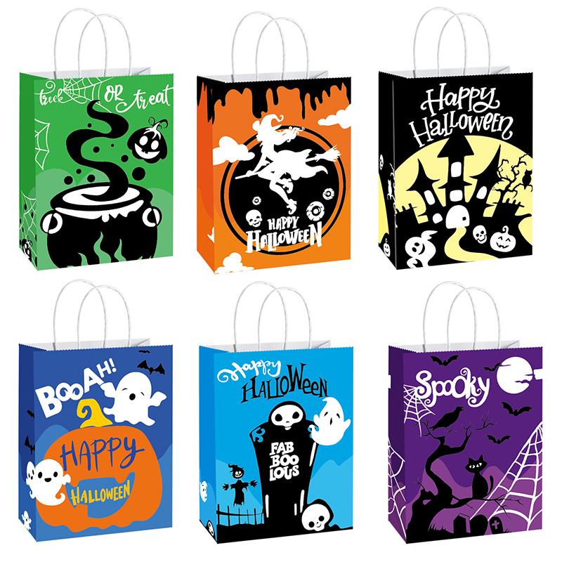 

6 шт. сумочка для сладостей на Хэллоуин, креативный мультяшный многостильный узор, украшение для вечеринки «Сладость или гадость» other