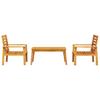 3 Piece Garden Lounge Set Solid Acacia Wood