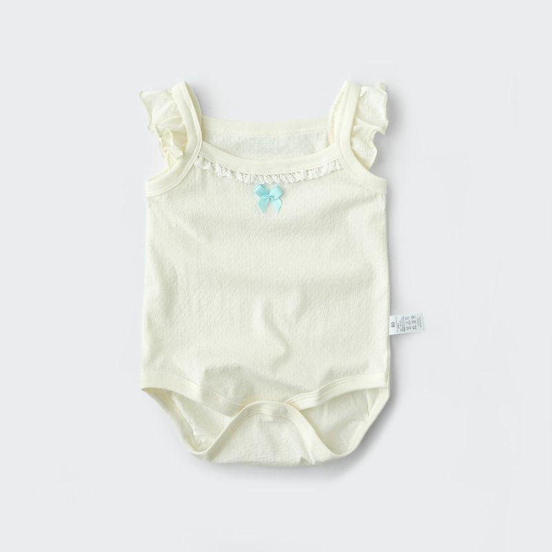 Class a Thin and Soft Children's Pure Cotton Mesh Romper, Girls' Strap Jumpsuit, Infant and Toddler Summer Bodysuit
