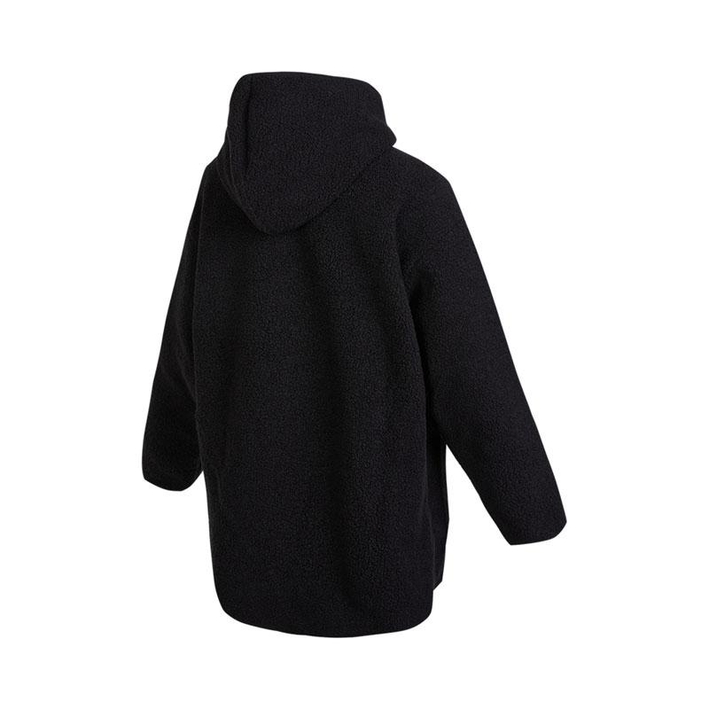 Adidas Polar Fleece Long Hooded Track Top Women Black HM2841