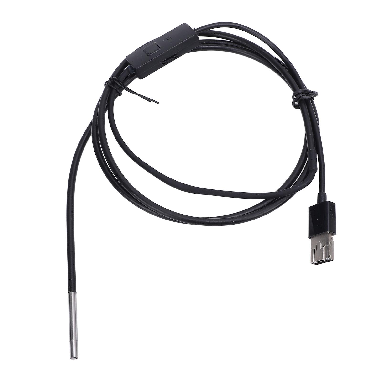 

USB Endoscope Water Proof TYPE C Camera 6 Adjustable LED Lights HD Industrial Borescope 3.9mm 1m 3 8cm Depth of Field
