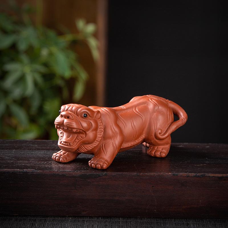 Purple Clay Zodiac Animal Horse Tea Pet Ornament – Cute, Creative Tea Table Dragon Mascot Decoration