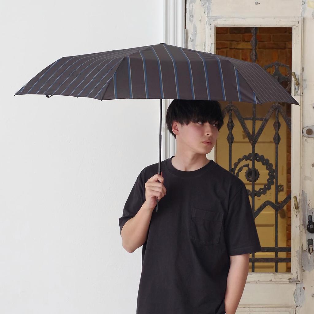 Nifty Colors Folding Striped Carbon Lightweight Mini 5192NV Umbrella, Fiber, 60,