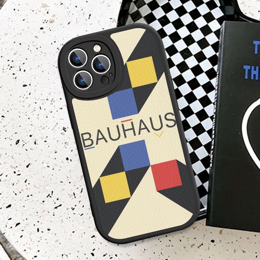 Geometric Bauhaus Art Phone Case Hard Leather For IPhone 16 15 14 13 12 Mini 11 14 Pro Max Xs X Xr 7 8 Plus Fundas