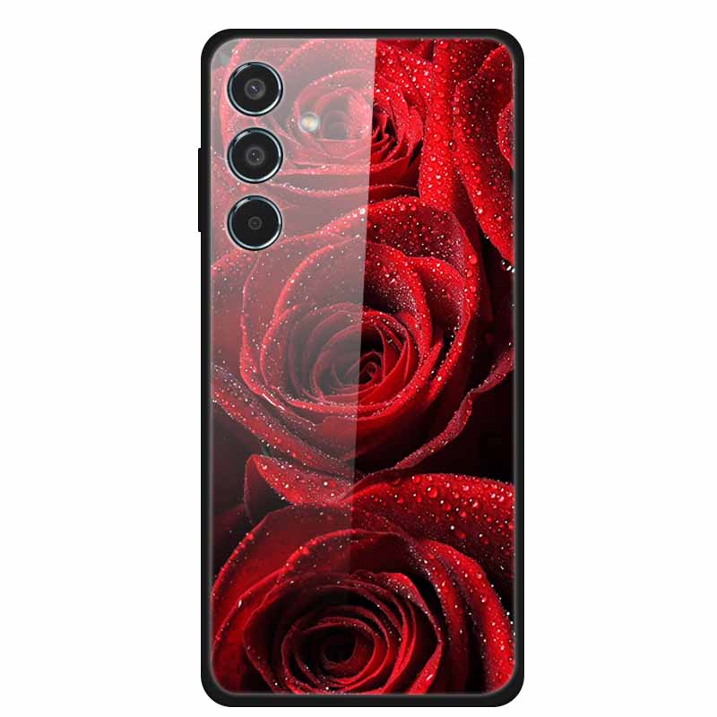 Tempered Glass Case For Samsung S25 Plus Case S 25 Plus Hard Back Cover For Samsung Galaxy A16 M55 A55 Phone Case Soft Bumper