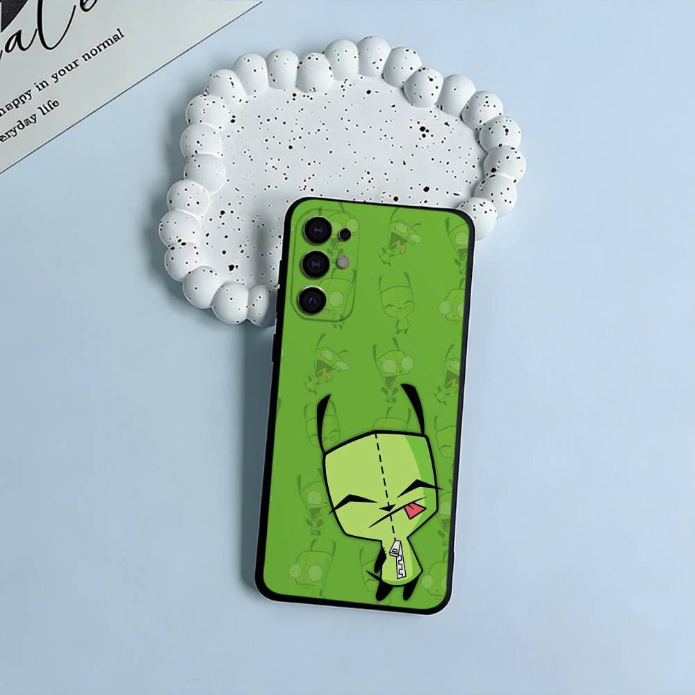 Cartoon Invader Zim Gir Black Soft Silicone Phone Case for Samsung S25, S24, S21, S22, S23, S30, Ultra, S20, Plus, FE, Lite