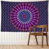 Ciemnofioletowa Mandala Gobelin Wiszący na Ścianie Boho Tajemnicza Abstrakcyjna Estetyka Sztuka do Pokoju Sypialnia Wystrój Domu