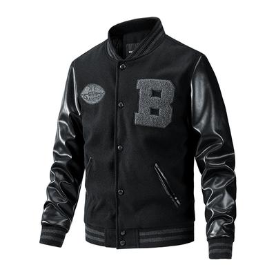 Herren Sportjacke Baseballkragen Europäischer und Amerikanischer Modetrend Oberbekleidung Herrenbekleidung
