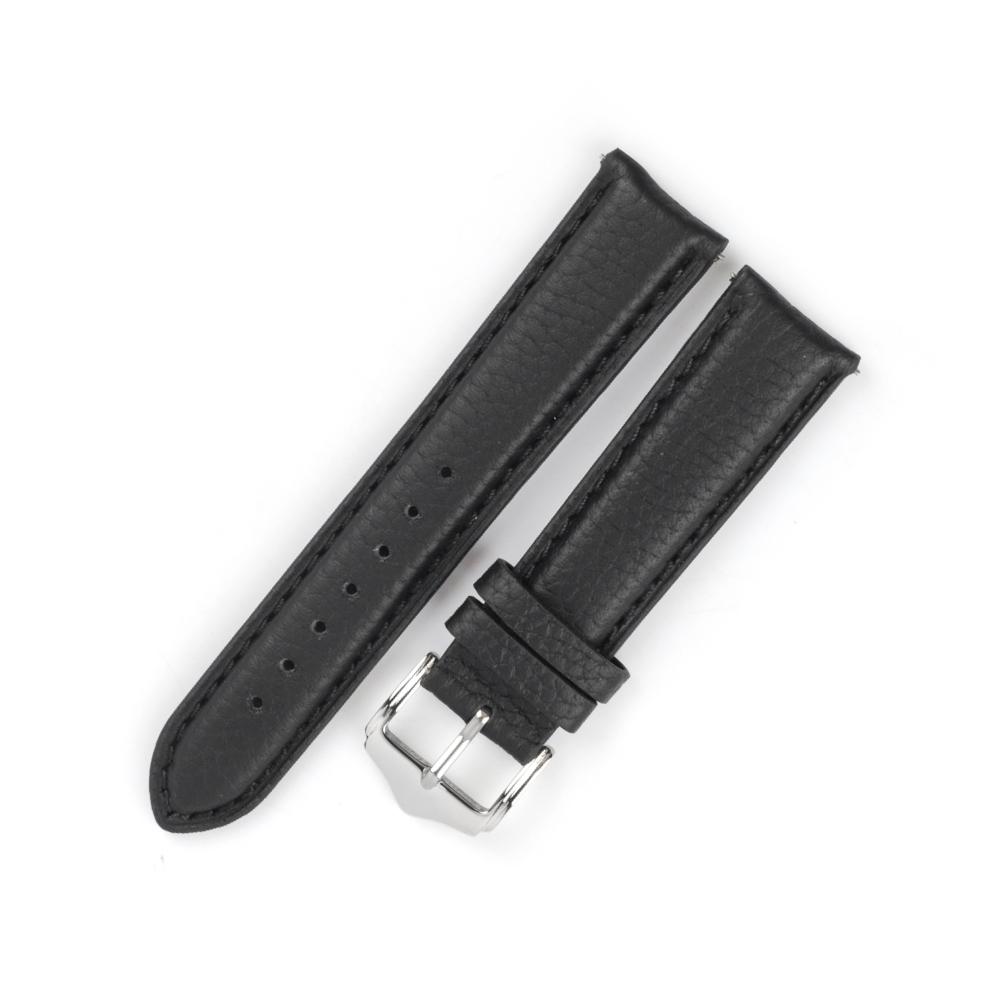 Litchi Pattern Soft Leather Watch Band Bracelet 18mm 19mm 20mm 22mm Cowhide Watchband Replacement Wrist Straps Accessories