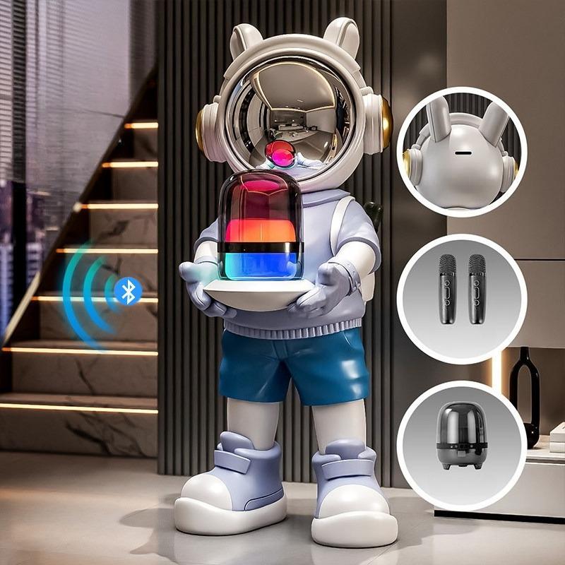 Astronaut Sculptures Bluetooth Speaker Living Room Creative Large Astronaut Statue Decoration Figurines Home Ornaments Gift