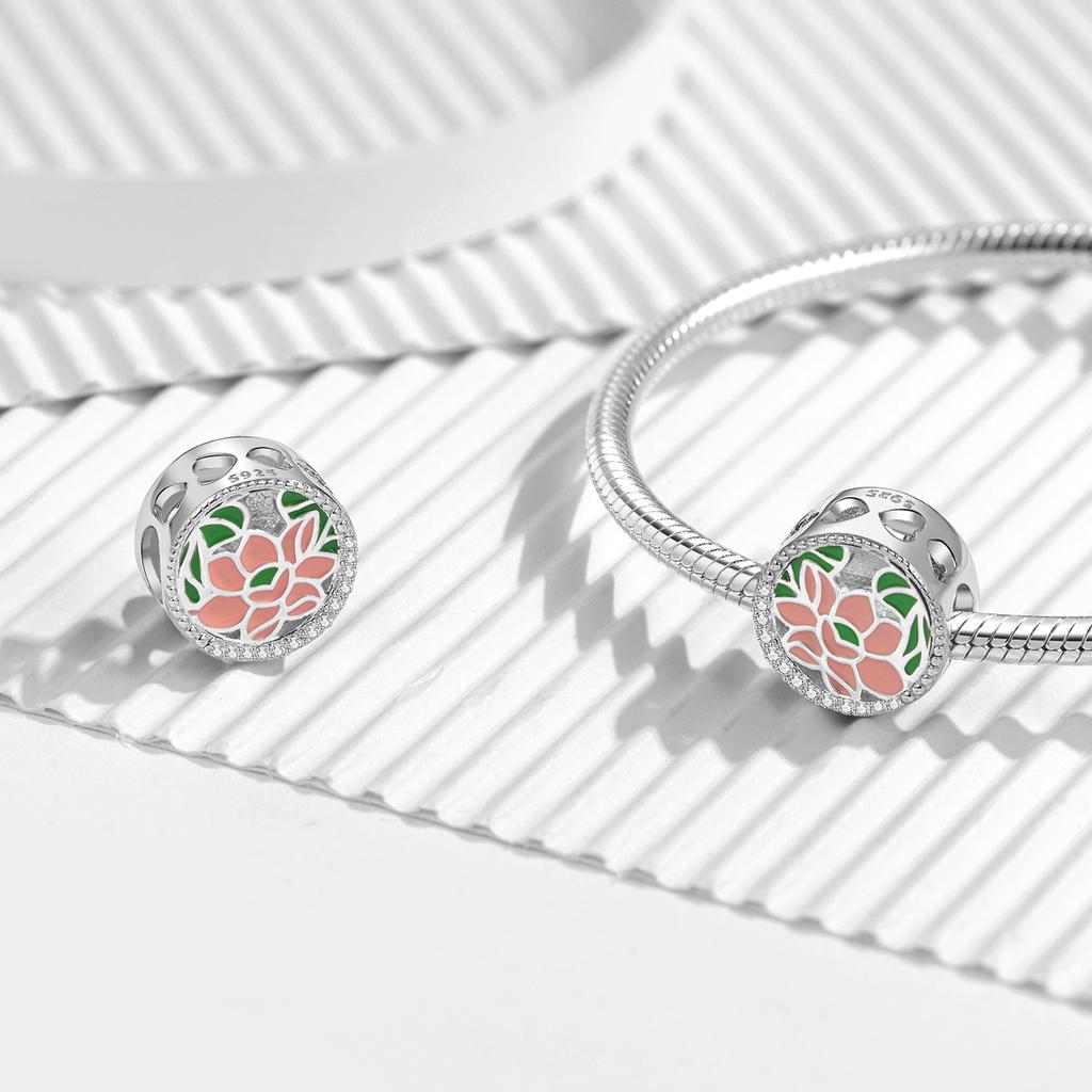 Charms Do Pandora Zawieszka Charms Lotos Czerwiec Srebro 925 Charmsy Trusky