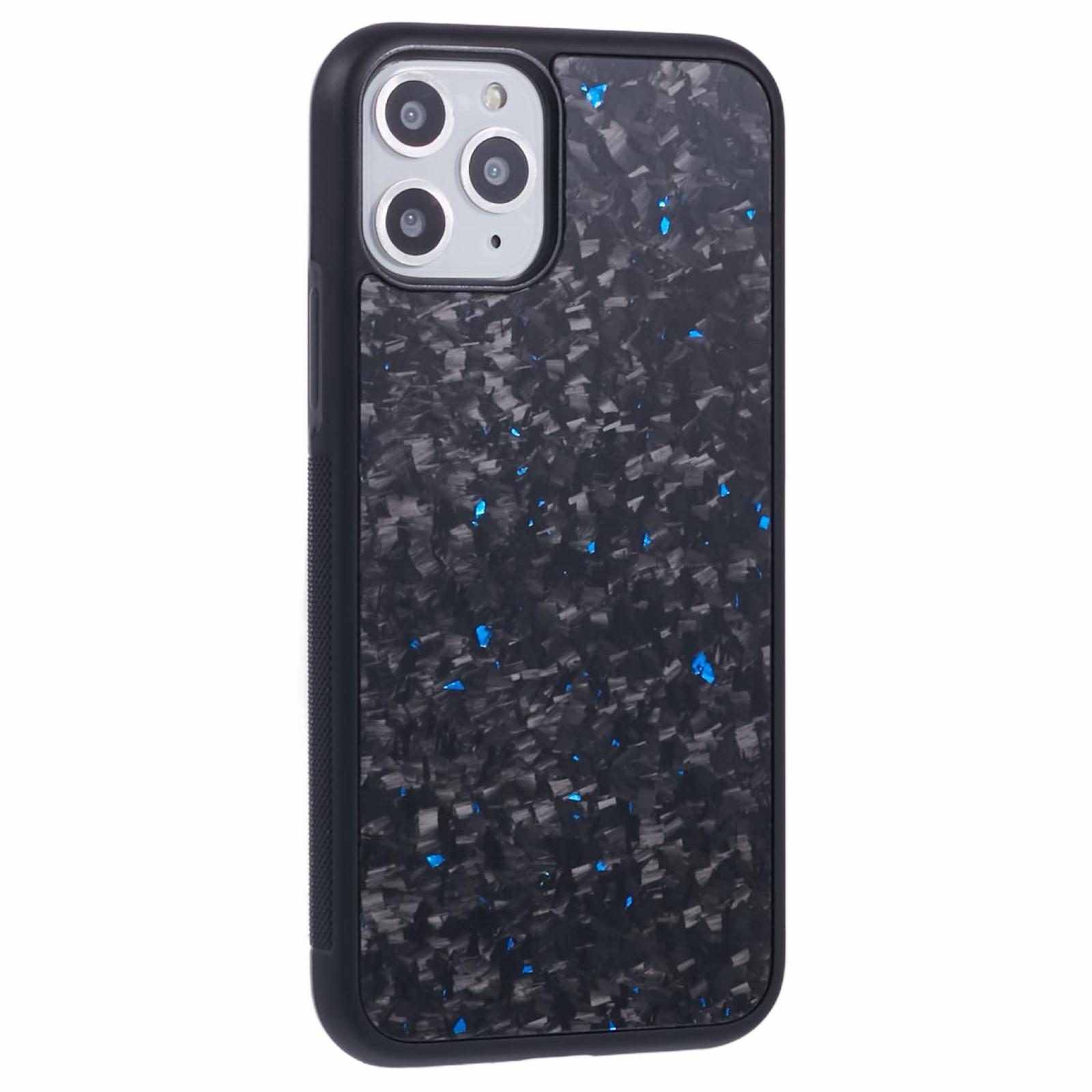 

For iPhone 11 Pro Magnetic Case Forged Texture Aramid Fiber+TPU Anti-Slip Phone Cover Blue