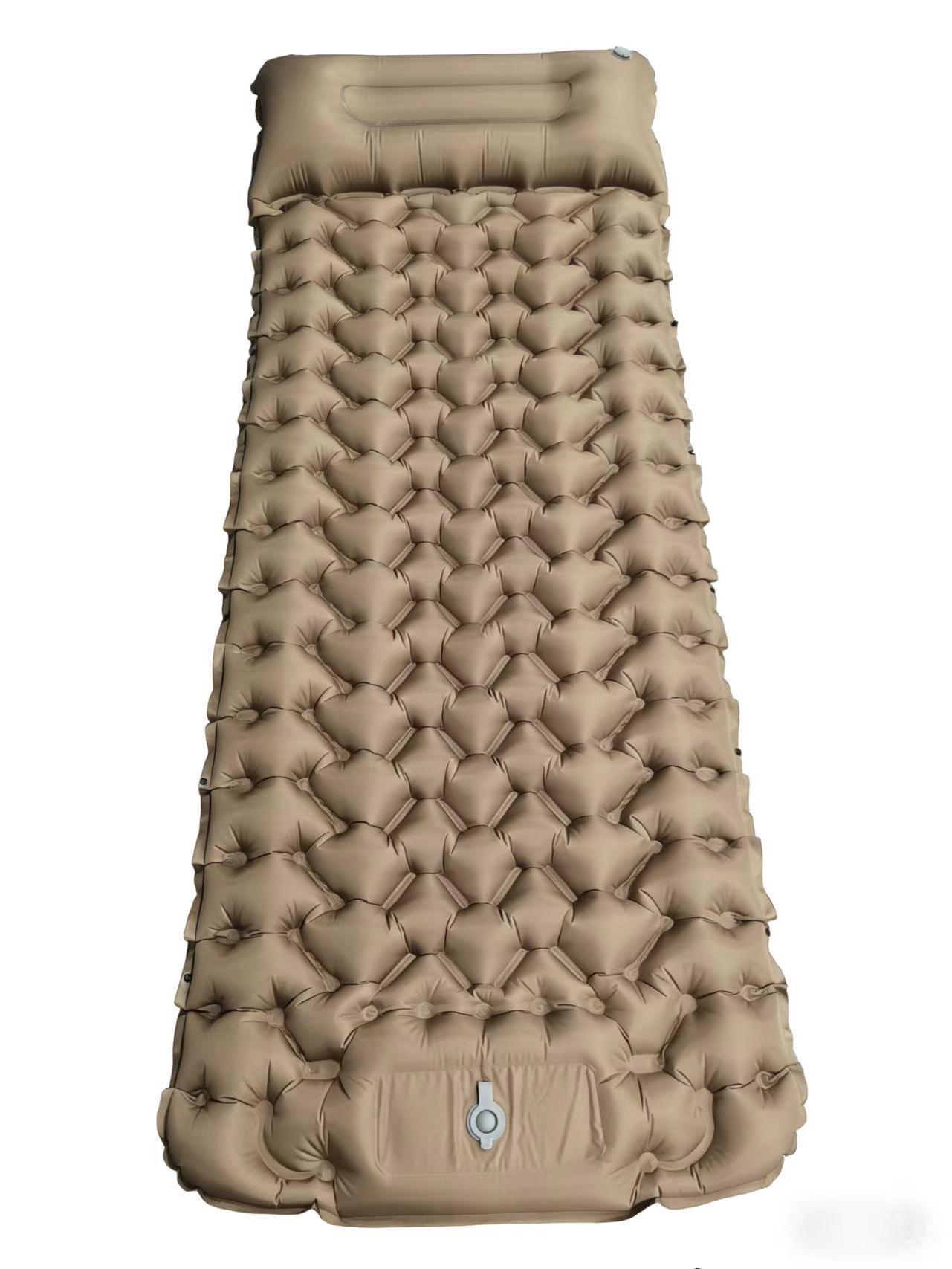 

Portable Inflatable Camping Mattress with Foot Pump - Outdoor Sleeping Pad хакі