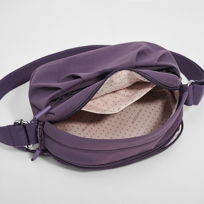 Leichte Nylon-Tasche Damen Schultertasche Crossbody-Tasche Mehrschichtige Handy-Tasche