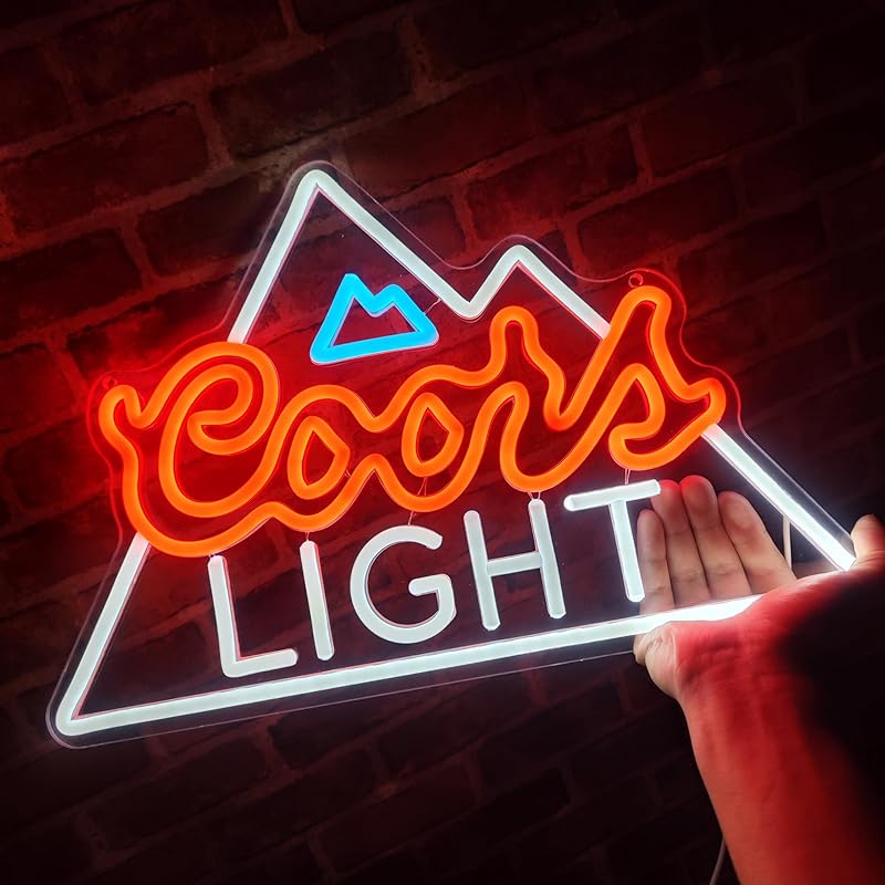 Crs Light Beer Neon Sign for Bar, Man Cave, Garage, Beer Neon LED Light for Home Bar Wall Decor, Art Decoration USB Powered With Switch, Sign,