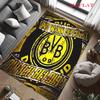 Tappeto Tappetino con Logo Borussia Dortmund per Soggiorno Camera da Letto Casa Decorazione Divano, Tappetino Antiscivolo per Giochi Bambini