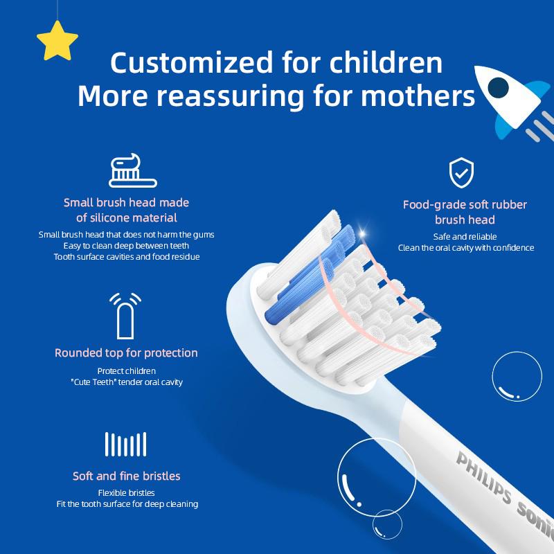 Philips HX2432 Щетка с мягкой щетиной Детская электрическая зубная щетка Sonic Vibration — фото 7