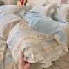 French Pure Cotton Bedding Four-piece Set Skin-friendly Comfortable Breathable Bed Sheet Quilt Cover Pillowcase