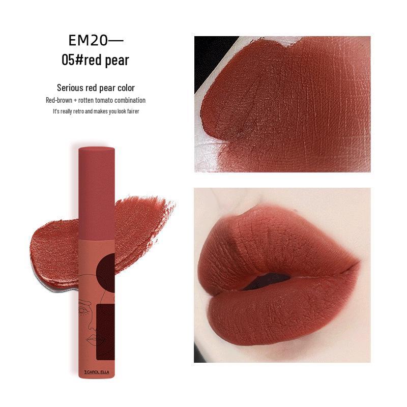 

CAROL ELLA Matte Mousse Lip Glaze - Non-Stick, Velvet Finish, Whitening Effect Lipstick 5g