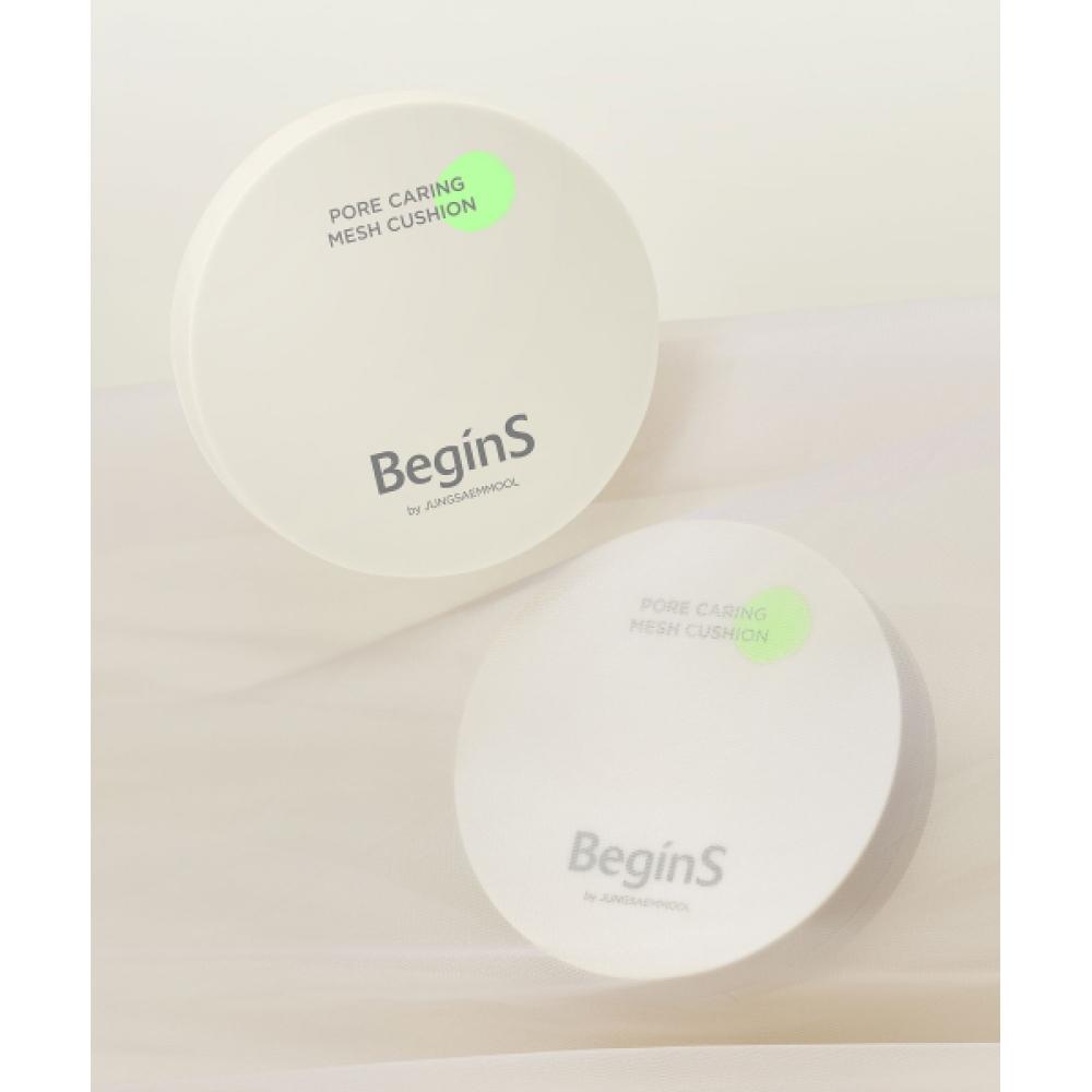 Begins [Pore Cover Cushion] Pore Caring Mesh Cushion  Main Item   Aqua Cream 5ml + Pore Serum 5ml Free 