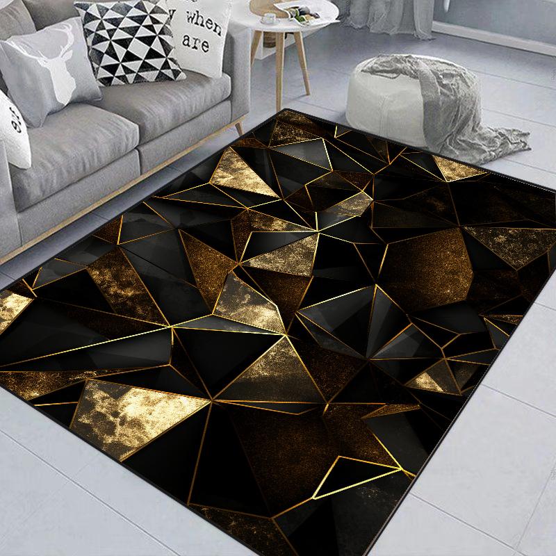 

Современный ковер в геометрическом стиле для гостиной, моющийся, большого размера, мягкий, для украшения комнаты, нескользящие коврики для спальни, фланель 60x90cm 23.6x35.4in