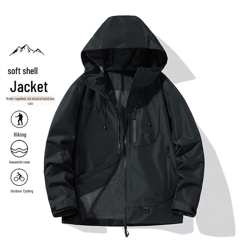 

VANCAMEL Men s Outdoor Windproof Waterproof Hooded Jacket S