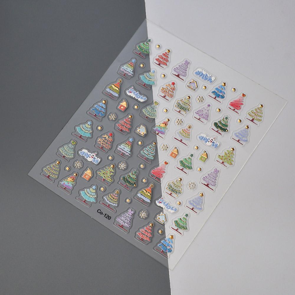 

Различные наклейки для ногтей в виде рождественской елки 8*9,5 см 1 лист самоклеящиеся наклейки для ногтей слайдер для маникюра CO-120