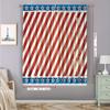 Red White Blue Striped Curtains Set of 2 Eyelet Polyester Light Filtering for Living Room Bedroom Decor