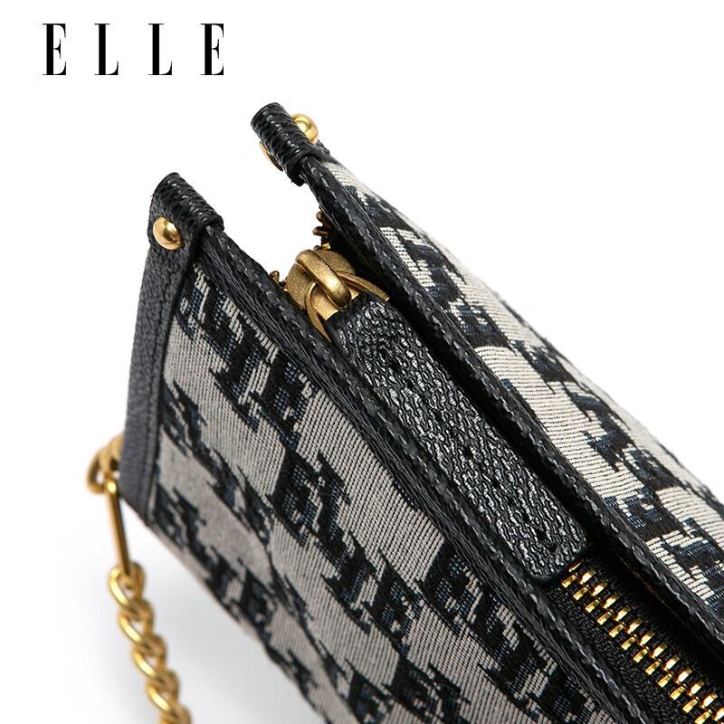ELLE Monogram Chain Shoulder Bag