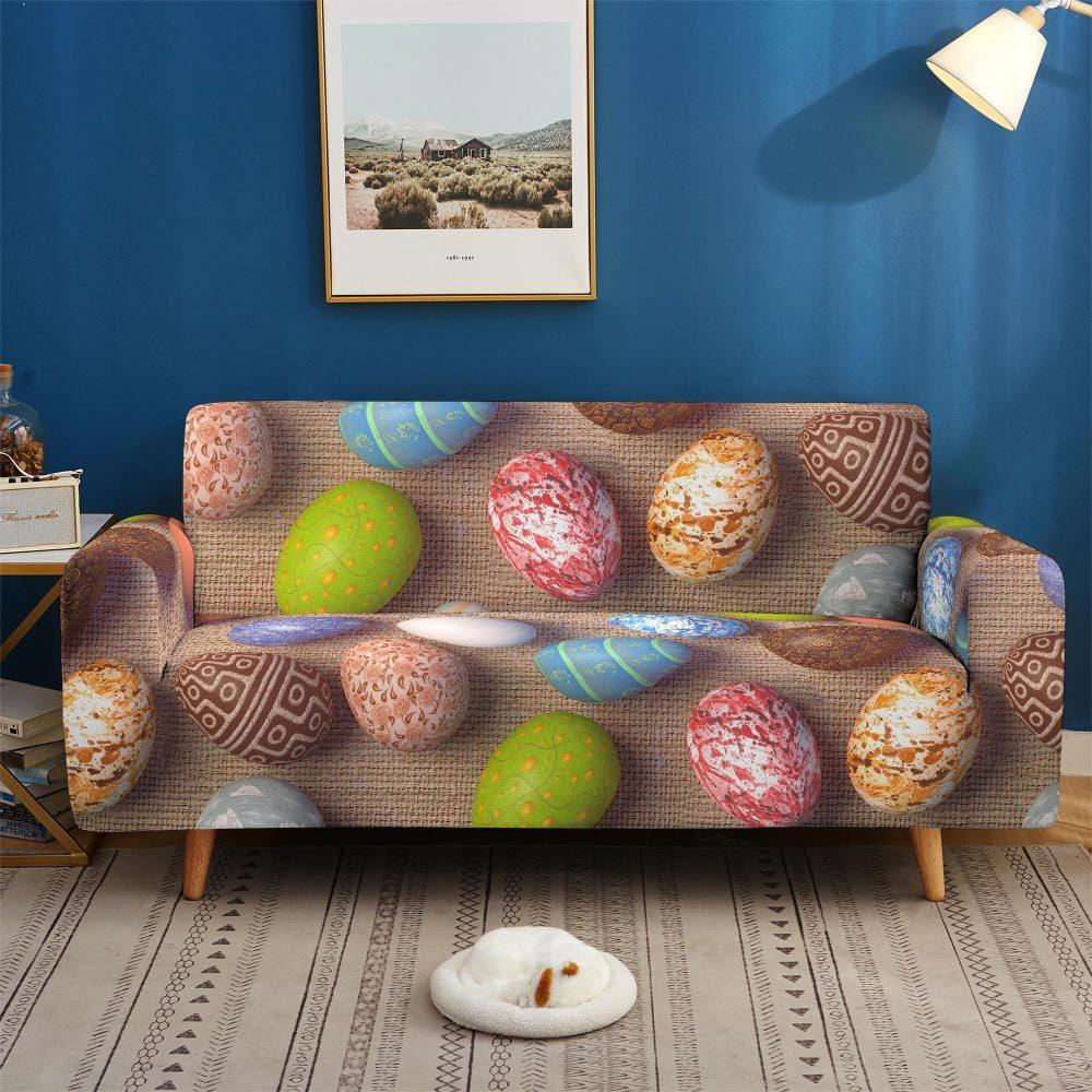 Pebble Easter Dust-Proof and Non-Slip Elastic Sofa Cover, All-Inclusive Magic Cover for All Seasons