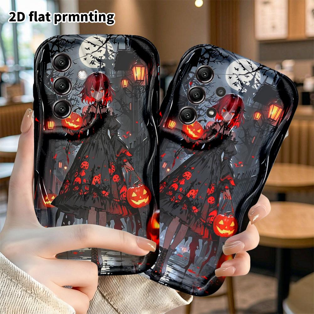 Phone Case: 2D Flat Samsung Galaxy A34 A35 S20 S22 S21 FE Plus Ultra Protective Case, Street Red-Haired Girl, Christmas and Halloween Gifts