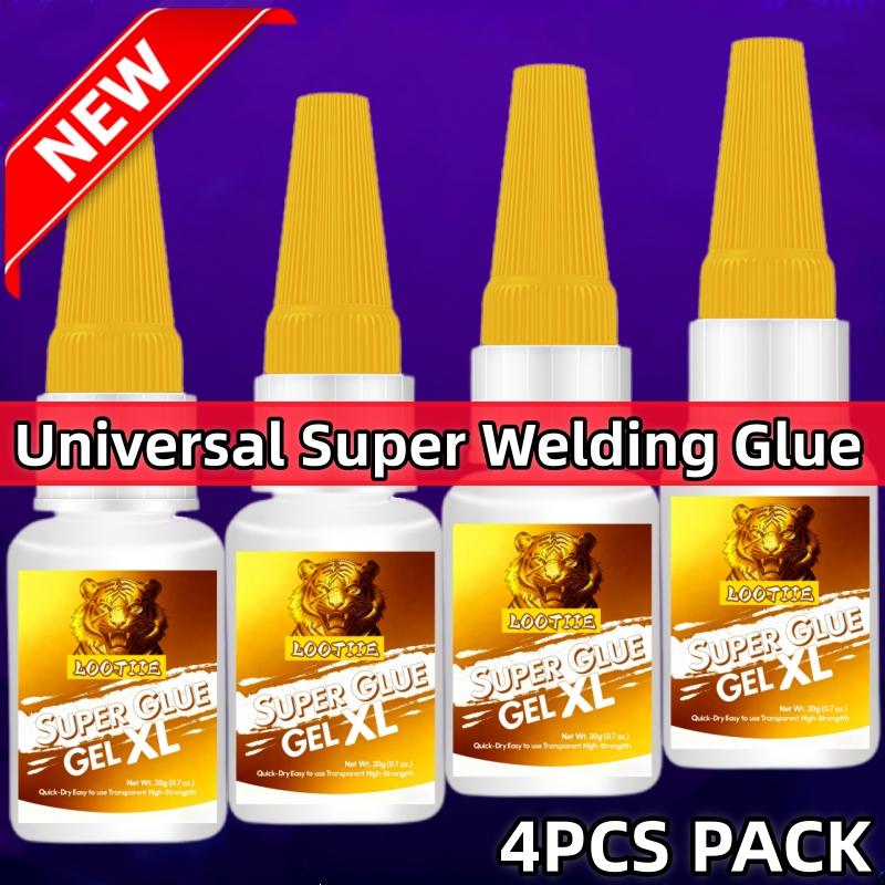 

4x20g High-Strength Transparent Glue: Multi-Purpose for Shoes, Tires, Metal, Leather. Waterproof, Low Odor, No-Residue Repair
