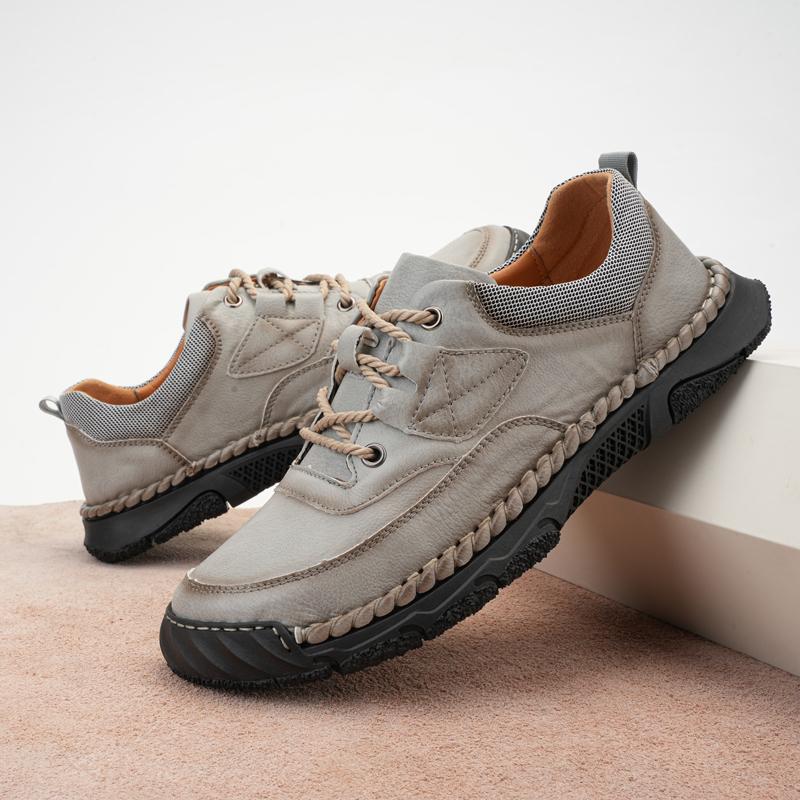 Fashion Retro Style Men's Hiking Shoes Non-Slip Male Casual Shoes Low-top Soft Bottom Treking Footwear Comfort Outdoor Sneakers Trainers