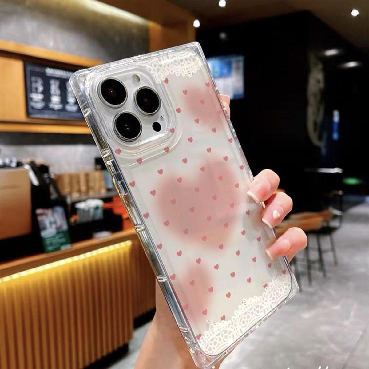 

Mobile Phone Protective Case Anti-fall Ice Crystal Square Painted Four-corner Airbag Mobile Phone Case Transparent for Apple Mobile Phone Case For iPhone 17PROMAX