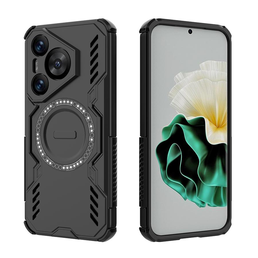 

Жесткий магнитный чехол для телефона Huawei PURA 70/Nova 12/Nova 13/Honor 400 Lite/Honor 200/Honor X60 X50 X9B двухслойный прочный противоударный чехол из ТПУ+ПК OnePlus 13T чёрный