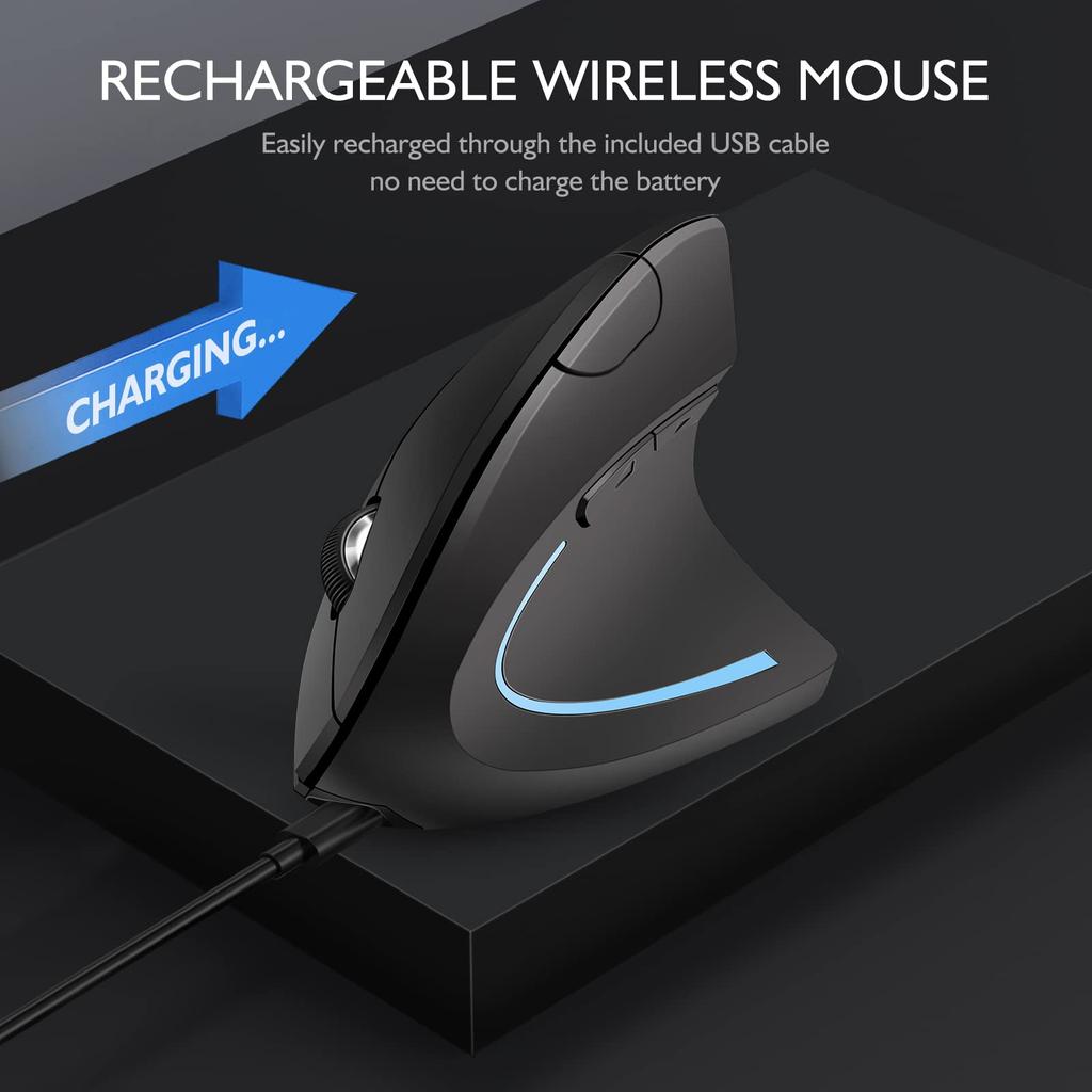 Neises Ergonomic Bluetooth Mouse for MacBook MacBook and Laptops Rechargeable Wireless Mouse iPad, Air, Mac, Pro, Mini, iMac, -