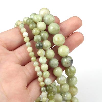 1 Strang runde Energieperlen aus Naturstein, Reiki-Heilung, chinesische Jade-Edelsteinperlen zur Schmuckherstellung, DIY-Halsketten, Armbänder, Fußkettchen, Zubehör, 38 cm