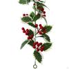 Artificial Blossom Flowers Garland Green Wreaths Ornament Hanging Pendants for Indoor Outdoor Party