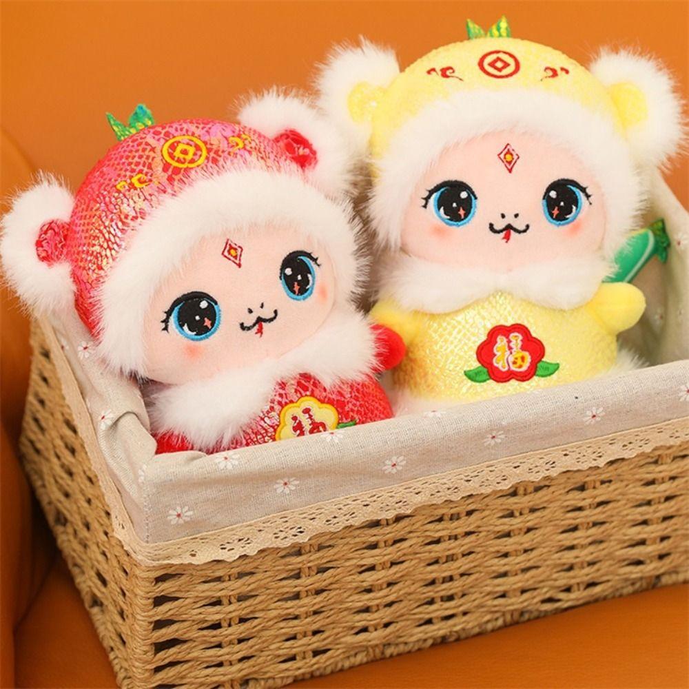Chinese Style Snake Year Plush Toys Creative Cartoon Animal Pendant New Year Snake Doll Gifts