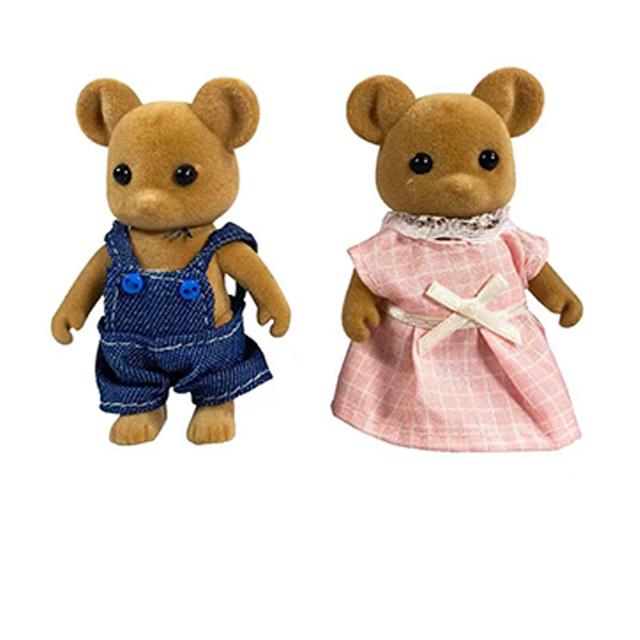 Non-Toxic Simulation Forest Rabbit Family Diy Playset Mini Rabbit Bear Figure Toy Dolls Kids Gifts
