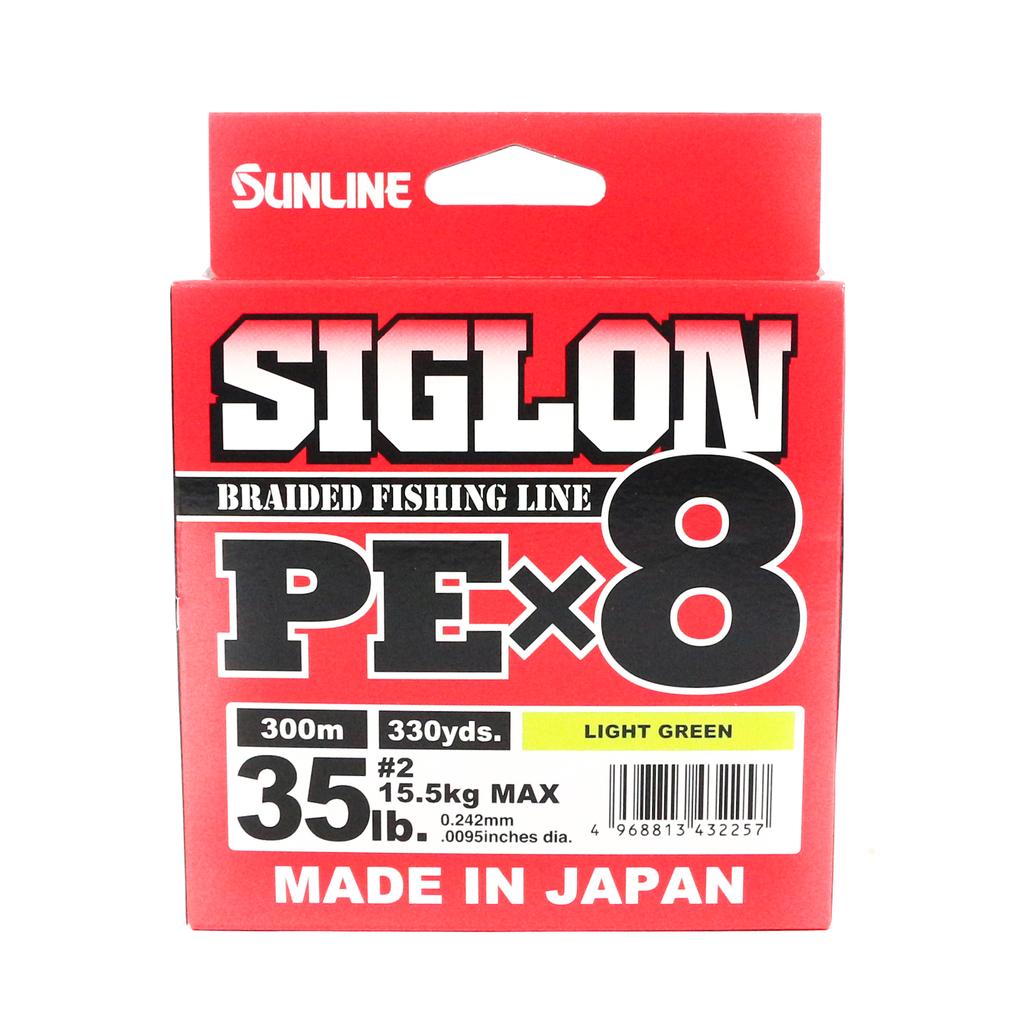 Sunline PE-Schnur X8 Siglon 300M PE 2 35LB Limettengrün (2257)