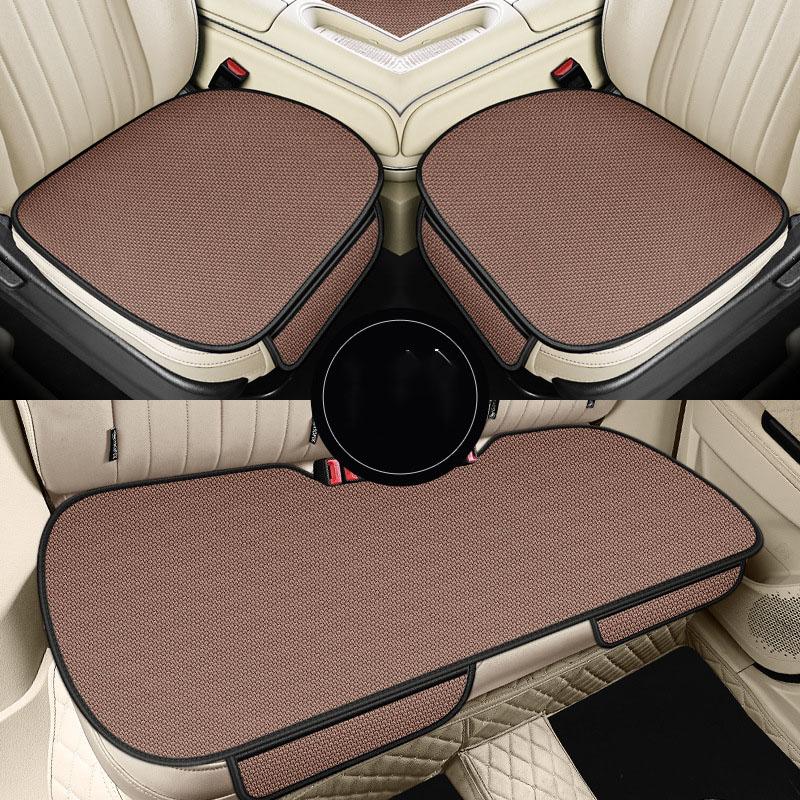 Breathable Ice Silk Car Seat Cushion Non-slip and Wear-resistant Solid Color Ice Silk Car Seat Cover Universal Fit Most Cars