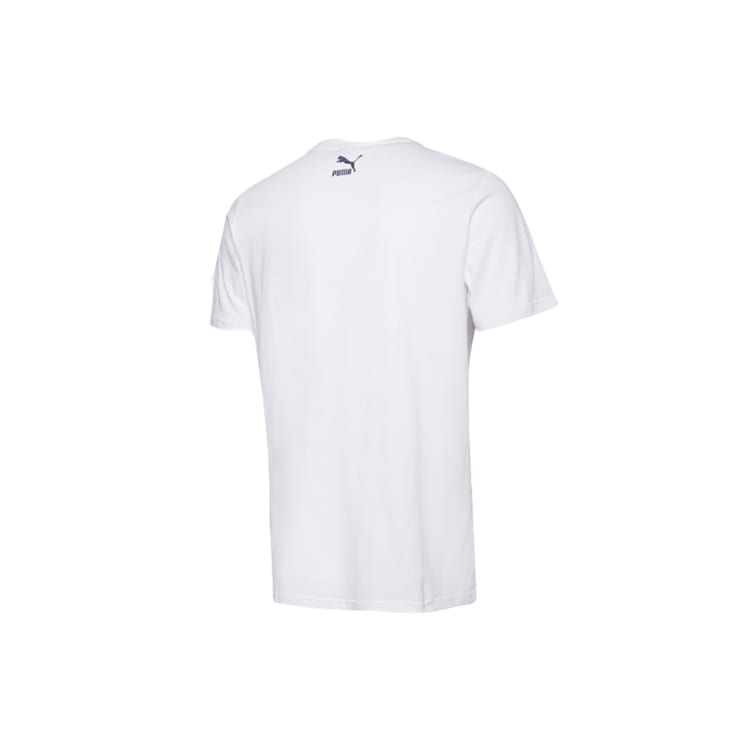 PUMA T Shirts Men's White Crew Neck Moderate Straight Fit 597900-52